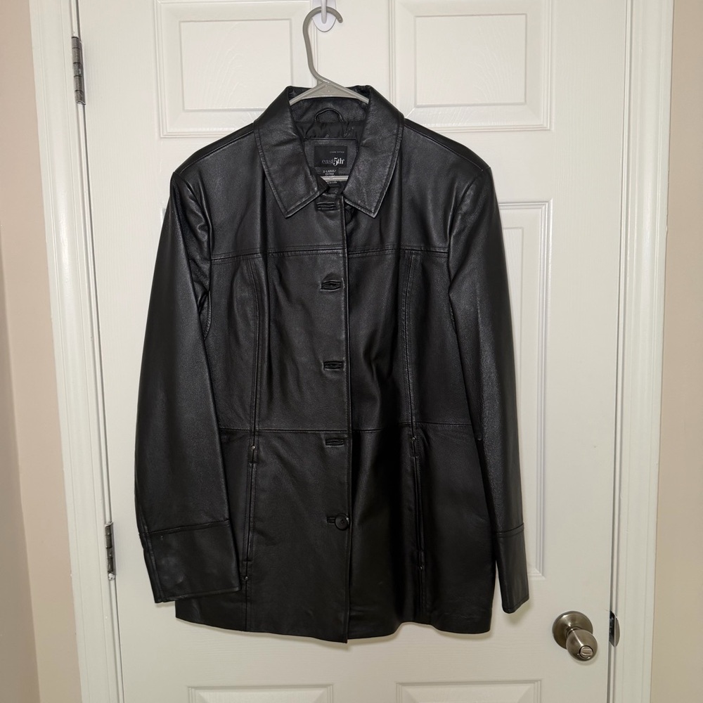 East 5th Black Genuine Leather Jacket